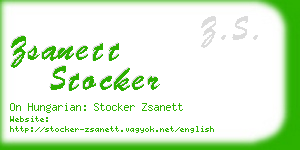 zsanett stocker business card